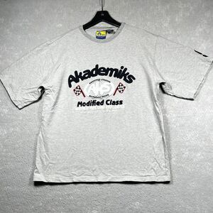 Y2K Vintage Akademiks Stadium Mens Large Gray Modified Class Embroidered